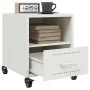White steel bedside table 36x39x43.5 cm by , Nightstands - Ref: Foro24-846714, Price: 45,23 €, Discount: %