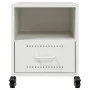Mesita de noche acero blanco 36x39x43,5 cm de , Mesitas de noche - Ref: Foro24-846714, Precio: 45,23 €, Descuento: %