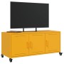 Mueble para TV acero laminado en frío amarillo 100,5x39x43,5 cm de , Muebles TV - Ref: Foro24-846647, Precio: 95,78 €, Descue...