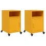 Mesitas de noche 2 unidades acero amarillo mostaza 36x39x59 cm de , Mesitas de noche - Ref: Foro24-846723, Precio: 83,05 €, D...