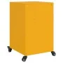 Bedside tables 2 units yellow mustard steel 36x39x59 cm by , Nightstands - Ref: Foro24-846723, Price: 82,67 €, Discount: %