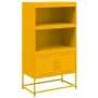 Mustard yellow steel sideboard 68.5x38.5x123.5 cm by , Sideboards - Ref: Foro24-846503, Price: 122,75 €, Discount: %