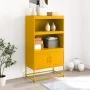 Mustard yellow steel sideboard 68.5x38.5x123.5 cm by , Sideboards - Ref: Foro24-846503, Price: 122,75 €, Discount: %