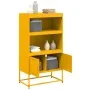 Mustard yellow steel sideboard 68.5x38.5x123.5 cm by , Sideboards - Ref: Foro24-846503, Price: 122,75 €, Discount: %