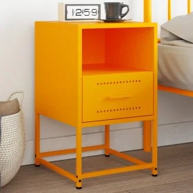Nachttisch aus gelbem Senf-Stahl, 36x39x60,5 cm. von , Nachttische - Ref: Foro24-846560, Preis: 61,31 €, Rabatt: %