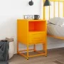 Mesita de noche acero amarillo mostaza 36x39x60,5 cm de , Mesitas de noche - Ref: Foro24-846560, Precio: 61,29 €, Descuento: %
