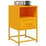 Mesita de noche acero amarillo mostaza 36x39x60,5 cm de , Mesitas de noche - Ref: Foro24-846560, Precio: 61,29 €, Descuento: %