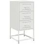 Mesita de noche acero blanco 36x39x78 cm de , Mesitas de noche - Ref: Foro24-846588, Precio: 65,45 €, Descuento: %