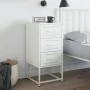 Mesita de noche acero blanco 36x39x78 cm de , Mesitas de noche - Ref: Foro24-846588, Precio: 65,45 €, Descuento: %