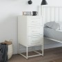 Nachttisch aus weißem Stahl 36x39x78 cm von , Nachttische - Ref: Foro24-846588, Preis: 66,09 €, Rabatt: %