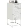 Mesita de noche acero blanco 36x39x78 cm de , Mesitas de noche - Ref: Foro24-846588, Precio: 65,45 €, Descuento: %