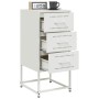 Mesita de noche acero blanco 36x39x78 cm de , Mesitas de noche - Ref: Foro24-846588, Precio: 66,04 €, Descuento: %