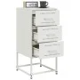 Mesita de noche acero blanco 36x39x78 cm de , Mesitas de noche - Ref: Foro24-846588, Precio: 65,45 €, Descuento: %