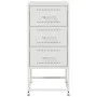 Mesita de noche acero blanco 36x39x78 cm de , Mesitas de noche - Ref: Foro24-846588, Precio: 65,45 €, Descuento: %