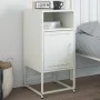 White steel bedside table 36x39x78 cm by , Nightstands - Ref: Foro24-846576, Price: 47,92 €, Discount: %