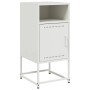 White steel bedside table 36x39x78 cm by , Nightstands - Ref: Foro24-846576, Price: 48,34 €, Discount: %