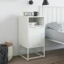 White steel bedside table 36x39x78 cm by , Nightstands - Ref: Foro24-846576, Price: 47,92 €, Discount: %