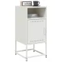 White steel bedside table 36x39x78 cm by , Nightstands - Ref: Foro24-846576, Price: 47,92 €, Discount: %