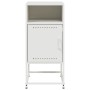 White steel bedside table 36x39x78 cm by , Nightstands - Ref: Foro24-846576, Price: 48,34 €, Discount: %