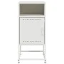 White steel bedside table 36x39x78 cm by , Nightstands - Ref: Foro24-846576, Price: 47,92 €, Discount: %