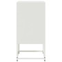 White steel bedside table 36x39x78 cm by , Nightstands - Ref: Foro24-846576, Price: 48,34 €, Discount: %