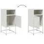 White steel bedside table 36x39x78 cm by , Nightstands - Ref: Foro24-846576, Price: 47,92 €, Discount: %