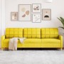 3-seater light yellow fabric sofa, 210 cm by , Sofas - Ref: Foro24-4007419, Price: 299,78 €, Discount: %