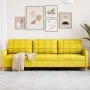 3-seater light yellow fabric sofa, 210 cm by , Sofas - Ref: Foro24-4007419, Price: 294,62 €, Discount: %