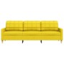 3-seater light yellow fabric sofa, 210 cm by , Sofas - Ref: Foro24-4007419, Price: 299,78 €, Discount: %