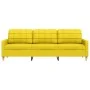 3-seater light yellow fabric sofa, 210 cm by , Sofas - Ref: Foro24-4007419, Price: 294,62 €, Discount: %