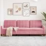 Sofá de 3 plazas terciopelo rosa 210 cm de , Sofás - Ref: Foro24-4007647, Precio: 326,89 €, Descuento: %