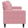 Sofá de 3 plazas terciopelo rosa 210 cm de , Sofás - Ref: Foro24-4007647, Precio: 326,89 €, Descuento: %