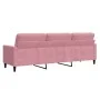 Sofá de 3 plazas terciopelo rosa 210 cm de , Sofás - Ref: Foro24-4007647, Precio: 326,89 €, Descuento: %