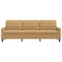 Sofá de 3 plazas terciopelo marrón 210 cm de , Sofás - Ref: Foro24-4007651, Precio: 288,85 €, Descuento: %