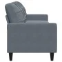 Dark gray velvet 3-seater sofa, 210 cm by , Sofas - Ref: Foro24-4007645, Price: 271,61 €, Discount: %