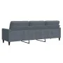 Dark gray velvet 3-seater sofa, 210 cm by , Sofas - Ref: Foro24-4007645, Price: 271,61 €, Discount: %