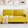 Zweisitzer-Sofa aus gelbem Samt, 140 cm. von , Sofas - Ref: Foro24-4007630, Preis: 240,87 €, Rabatt: %
