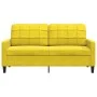 Zweisitzer-Sofa aus gelbem Samt, 140 cm. von , Sofas - Ref: Foro24-4007630, Preis: 240,87 €, Rabatt: %