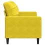 Zweisitzer-Sofa aus gelbem Samt, 140 cm. von , Sofas - Ref: Foro24-4007630, Preis: 240,87 €, Rabatt: %