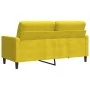 Zweisitzer-Sofa aus gelbem Samt, 140 cm. von , Sofas - Ref: Foro24-4007630, Preis: 240,87 €, Rabatt: %