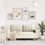 2-seater cream velvet sofa, 140 cm by , Sofas - Ref: Foro24-4007632, Price: 243,39 €, Discount: %