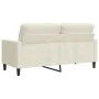 2-seater cream velvet sofa, 140 cm by , Sofas - Ref: Foro24-4007632, Price: 243,39 €, Discount: %