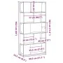 5-level black engineered wood bookshelf 80.5x23.5x162.5 cm by , Bookcases and shelves - Ref: Foro24-852772, Price: 53,99 €, D...