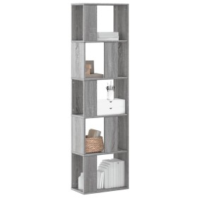 5-level Sonoma gray wood bookshelf 45x23.5x162.5 cm by , Bookcases and shelves - Ref: Foro24-852785, Price: 51,57 €, Discount: %
