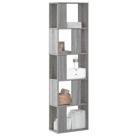 5-level Sonoma gray wood bookshelf 45x23.5x162.5 cm by , Bookcases and shelves - Ref: Foro24-852785, Price: 50,48 €, Discount: %