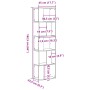 5-level Sonoma gray wood bookshelf 45x23.5x162.5 cm by , Bookcases and shelves - Ref: Foro24-852785, Price: 51,52 €, Discount: %