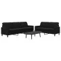 Juego de sofás con cojines 2 piezas terciopelo negro de , Sofás - Ref: Foro24-3278476, Precio: 480,81 €, Descuento: %