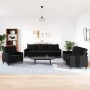3-piece black velvet sofa set with cushions by , Sofas - Ref: Foro24-3278436, Price: 642,38 €, Discount: %