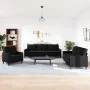 3-piece black velvet sofa set with cushions by , Sofas - Ref: Foro24-3278436, Price: 655,14 €, Discount: %