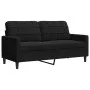 3-piece black velvet sofa set with cushions by , Sofas - Ref: Foro24-3278436, Price: 655,14 €, Discount: %
